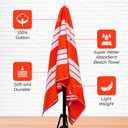 Superior Cotton Cabana Striped Beach Towels, Colorful Towels for Adult, Kid, Pool, Swimming, Sand, Travel, Large Oversized, Absorbent, Fast Drying, Bath Basics, Cabana Collection, 1 Piece, Coral