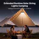 OGERY Solar Camping String Lights, 5400mAh/ 49.2FT/ 11 Modes Rechargeable Camping Lights Outdoor/Indoor, 4-in-1 Quick Storage Fairy Tent Lights Portable LED Lamp for Patio Yard Party Decor Essentials