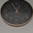 Silent Wall Clock 12 Inch Non-Ticking Wall Clocks Battery Operated for Living Room Decor Modern Wall Clock for Home/Bedroom/Office/Classroom/School/(Rose Gold)