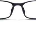 ALWAYSUV Nearsighted Glasses Black Rectangular TR90 Full Frame Myopia Shortsighted Distance Eyeglasses For Women/Men