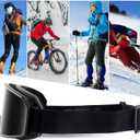 Ski Goggles Frameless Anti-Fog Windproof OTG Design Snowboard Goggles UV400 Block Eyes Protect Lens Adult Youth (Hx-022 Silver Lens Vlt 13%)