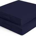 Detiblue Outdoor Chair Cushions Set of 2, 20x20x3 Outdoor Seat Cushions for Patio Furniture, Waterproof Patio Chair Cushions with Ties & Handle (Deep Blue)