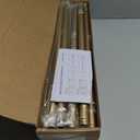 5/8 Diameter Curtain Rods 30-90 Inch, for 30-84 Inch Windows, Adjustable Splicing Gold Curtain Rods for Windows with Brackets, Window Rod Long Small Curtains Rod, 2 Pack