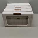 VECELO 4-Tier Tall Narrow Storage Cabinet with Movable Wheels, Adjustable Shelves, Anti-Tip, Slim, for Small Space, Bathroom, Kitchen, Laundry, White (9.6 x 11.2 x 65.4 In(LxWxH))