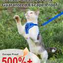Cat Harness and Leash for Walking Escape Proof Soft Adjustable Cat Leash Breathable Comfortable Vest Easy to Wear Kitten Harness for Outdoor Travel (Blue, M (13-18lb))