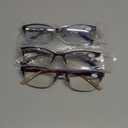 3 Pack Reading Glasses for Women Blue Light Blocking, Metal Oval Half Frame Womens Readers Glass with Spring Hinge, Anti Blue Ray Reduce Eye Strain Glare Headache(2.75 Magnification Strength) (Black Red Purple)