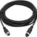 4 pin Car Video Extension Cable Aviation Male to femaler Plug Video and Power Cord Shield AV Cable Waterproof Vehicle Video Monitor reversing Airline Aviation Plug Cable (10ft/3m)