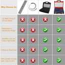 50 Pcs Nut and Bolt Thread Checker - 27 Standard & 23 Metric, Detachable Bolt Size Finder Tool, Screw and Nut Identifier Thread Gauge Especially for Tight Spaces