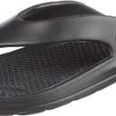 totes Men's Everywear Lightweight Waterproof Contoured Ara Flip Flop Sandal Black 6