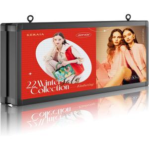 P10 Outdoor Full Color Programmable Double Sides LED Signs 39"x 14" with WIFI,Programmable Scrolling LED Display,Texts and Image Display for led Advertising Sign Board (Double sides)