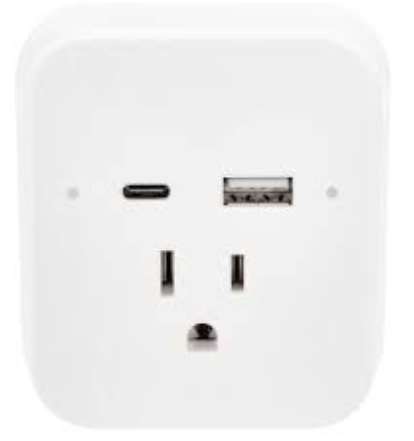 Helix PowerUp Multiport Wall Charger Dual USB-C and USB-A Ports with Outlet