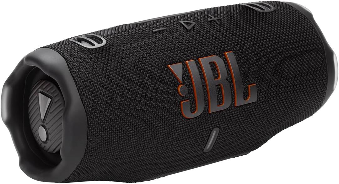 JBL Charge 6 - Portable Waterproof & Drop-Proof Bluetooth Speaker, Bold JBL Pro Sound with AI Sound Boost, 28Hrs of Playtime, Built-in powerbank & Comes with a Sturdy/Removable Carrying Strap (Black)