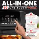 Gourmia Air Fryer - 14 Qt All-in-One Oven with Rotisserie, Digital Display with 12 Presets, Roast, Bake, Broil, Dehydrate, Dishwasher Safe Accessories, Black, 14 Quart