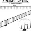 Yaocom 1 Pcs Retail Gondola Shelf Front Wire Fence Guard, Black, 36" X 3"