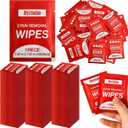200 Pack Stain Remover Wipes,Individual Wrapped Wipes for Clothes,Mini Travel Stain Removal Wipe,Cleaning Wipesfor Clothes Fabric laundry Stain,Tablecloth,Car Seats Upholstery