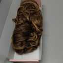 SEIKEA Ponytail Extension, 24" Fluffy Long Wavy Curly Claw Clip Hair Extensions Ponytail Multi-layered Clip in Fake Pony Tails Natural Soft Synthetic Hairpiece Brown to Blonde