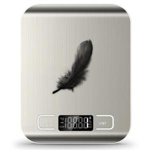 Food Scale, 11lb Kitchen Scale with 6 Units Tare Function & LCD Display, 0.05oz/1g Stainless Steel Digital Food Scale Grams and Ounces for Baking, Cooking, Dieting and Meal Prep (Batteries Included) (Silver)