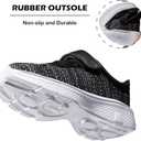 adituo Toddler/Little Kid Boys Girls Lightweight Breathable Sneakers Strap Athletic Runing Walking Sports Shoes (Black)