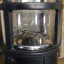 Solar Black Outdoor Integrated LED Landscape Path Bollard Light, Pack of 7