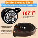 Coffee Mug Warmer & Kepwam Mug Set, 3 Temp Settings up to 167, Gravity Sensor & Light Display, Cup Warmer with 6H Auto Shut Off, Idealt Gift for Dad Mom, Beverage Warmer for Heats Coffee, Tea & More