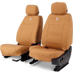 Covercraft Carhartt SeatSaver Custom Seat Covers for 2017-2019 Silverado/Sierra 1500 (2019 LD Old Body Style Only) & 2017-2019 2500/3500-1st Row Bucket Seats, Duck Weave Brown