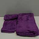 COZYART Luxury Purple Bath Towels Set, Turkish Cotton Hotel Large Towels for Bathroom, Thick Bathroom Set of 3 with 1 Bath Towel, 1 Hand Towel, 1 Washcloth, 650 GSM