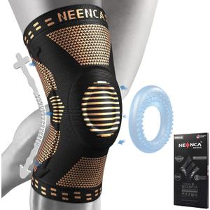 NEENCA Copper Knee Brace for Knee Pain, Knee Support with Patella Pad & Side Stabilizers, Compression Knee Sleeve for Sport, Workout, Arthritis, ACL, Joint Pain Relief, Meniscus Tear- FSA/HSA Eligible