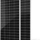 HQST N-Type 16BB 200 Watt Solar Panel, Compact & Lightweight Solar Panels with 30 Years Lifespan, up to 25.4% Efficiency, Grade A+ Cell, IP65 for RV, Van, Trailer, Marine, Rooftop, Farm, Off Grid-2Pcs