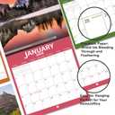2026 Calendar - 2026 Wall Calendar - National Parks Wall Calendar 2026, Jan - Dec 2026, 12" x 24" (Open), Hanging Hook, Blocks and Holidays - Beautiful National Parks