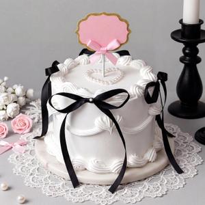 Fake Cake 6.2 Inch Reusable Birthday Prop, Artificial Cake for Party Decor