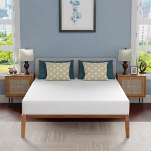 FDW | 8 Inch Queen Mattress | Medium Firm | Gel Memory Foam | White