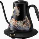 Cocinare FLOW M9 Electric Gooseneck Kettle, 1 Temperature Control for Pour-over Coffee & Tea, Stainless Steel Interior, Quick Heating for Boiling Water (Wave)