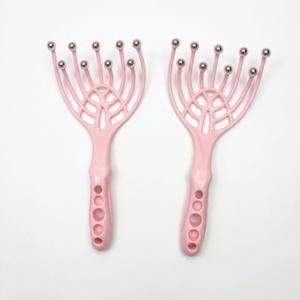 TJE Handheld Scalp Massager, 2 Pack with 9 Claws & Rolling Balls for Head & Body, Portable Relaxation Tool for Home, Office & Travel, Pink