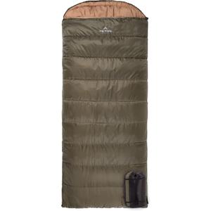 Teton Celsius XL +20F Sleeping Bag; Cold Weather Sleeping Bag; Great for Family Camping; Free Stuff Sack, Green, Right Zip