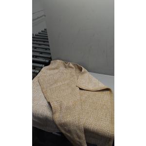 Rug - 62" x 3', Ivory & Beige, Handmade Cotton, Ideal for High Traffic Areas in Entryway, Living Room, Bedroom