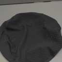 BUYUE Bar Stool Covers, Luxury Fabric Dia.16-18" Round Crease-Resistant Stretchy Washable Jacquard Dustproof Stool Seat Slipcover, L-Grey-1 Count