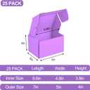 25 Pack Small Shipping Boxes Purple Corrugated Cardboard Box 7x5x4 inches，Corrugated Box for Packaging Small Business,Mailing Packing Literature Mailer,Shipping Gift Boxes
