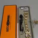 SHGM Compatible for Samsung Galaxy Watch 7 FE 6 5 40mm 44mm/ Galaxy Watch 5 Pro 45mm Band Galaxy Watch 4 40mm 44mm/ Active 2 40mm 44mm Bands, 20mm Women Jewelry Bling Metal Replacement Strap for Watch 4 Classic 42mm 46mm (Gold)