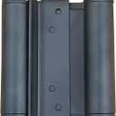 Hinge Outlet Adjustable Double Action Spring Hinge, Saloon, Swinging or Cafe Door Hinges - Highly Rust-Resistant, Self-Closing, Dual-Swing (4 Inch, Matte Black)