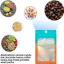 400 Pack Small Holographic Mylar Bags Mini Resealable Ziplock Smell Proof Baggies for Business Sample Card Earring Jewelry Packaging