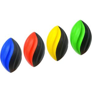 7" Spiral Mini Football for Kids 4 Pack - Foam Footballs for Kids - Soft, Small Footballs (Red, Yellow, Blue and Green)