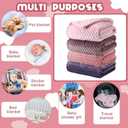 Frienda 4 Pcs Baby Fuzzy Blanket Fluffy Baby Blanket for Boys Girls Soft Warm Infant Newborn Toddler Receiving Nursery Bed Supplies, 32 x 24 Inch(Pink Color)