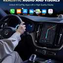 Wireless CarPlay Adapter 2025 Smart AI Box for iPhone & Android Auto | Streaming Entertainment Video Box with Support for TikTok Netflix YouTube TF Card | Plug & Play in-Car Multimedia System