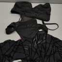 Avidlove Rave Outfits for Women Festival Sexy Lingerie Bodysuit Buckle Shrug Crop Top Set Size S