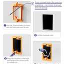 VCE Low Voltage Mounting Bracket Single Gang Wall Plate, Flush Low Voltage Box for Network, HDMI, Coaxial, Speaker, Telephone Cables, Orange, 5 Pack