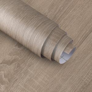 354x24 Inch Light Wood Wallpaper Peel and Stick Oak Wood Grain Contact Paper for Countertops Waterproof Thick Oak Wallpaper for Walls Kitchen Bedroom Cabinets Vinyl Wrap Grey Brown
