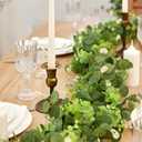 6FT Greenery Eucalyptus Garland, Spring Eucalyptus for Home Decor Wedding Garland for Table Centerpieces & Wedding Arch Floral Arrangements 6FT Real Touch Silk Stems