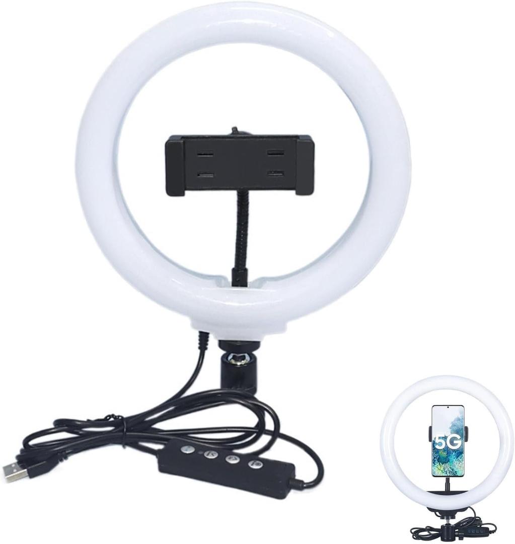 12 Inch Ring Light, 12W 160LED Circle Lights with Ball Head Phone Clip Selfie Ring Light 12W 12 Inch 160LED Ring Light for Makeup