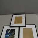 BKABOT 8.5x11 Picture Frame Set of 3, Black Metal Photo Frames with HD Glass, Fits 5x7 with Mat or 8.5x11 without Mat, Wall Hanging and Table Display