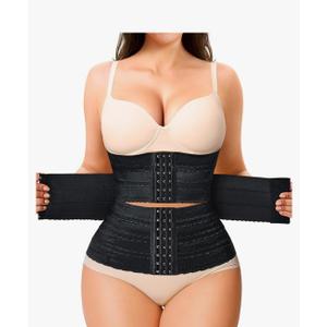 Nebility Waist Trainer for Women Corset Shapewear Tummy Control Segmented Waist Cincher Workout Girdle, Size: M